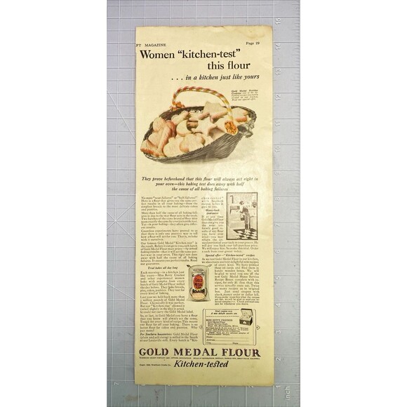 Gold Medal Flour "Women Kitchen teat this flour" Vintage Print Ad 1926 - Picture 2 of 3